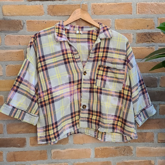 Urban Outfitters plaid button down, xs - Picture 1 of 4